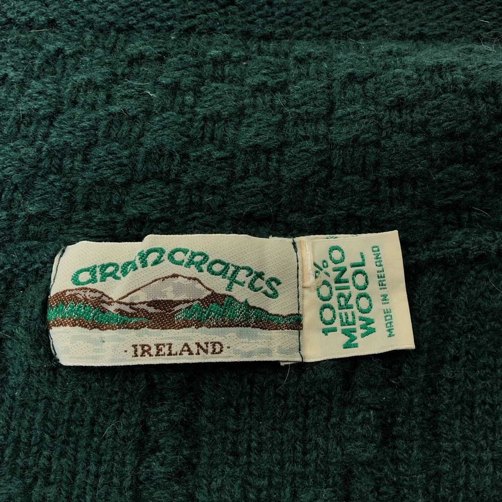 Aran Crafts Button-Down Patchwork Cardigan Coatig… - image 8